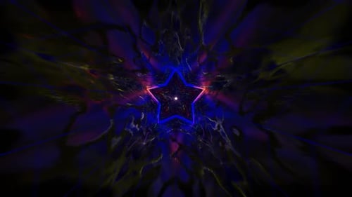 Blue And Peach Space Star Tunnel Background Loop Animation In 1080Hd