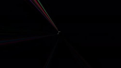 Futuristic Warp Speed Light Streaks Tunnel Animation