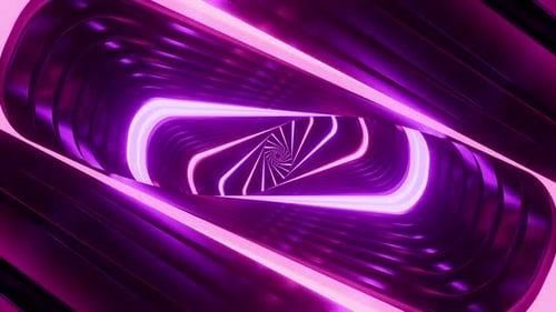 Neon Vortex Tunnel in Pink and Purple