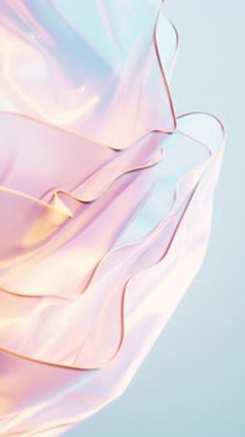 Flowing gradient transparent multilayer glass background