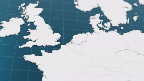 Destaque con azul el mapa 3D de los Países Bajos con puntero rodeado de otros países en blanco