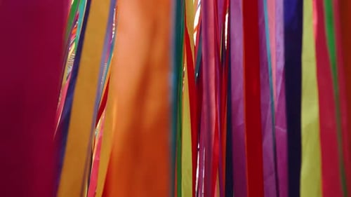 Bright and Colorful Ribbons Create Abstract Background