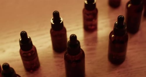 Collection of Bottles with Essential Oils