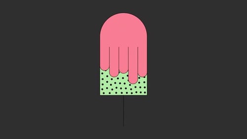 Flat Design Ice Pop Melting Animation