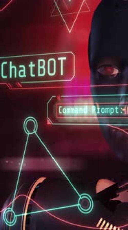 Artificial Intelligence Works in Space 3D Render