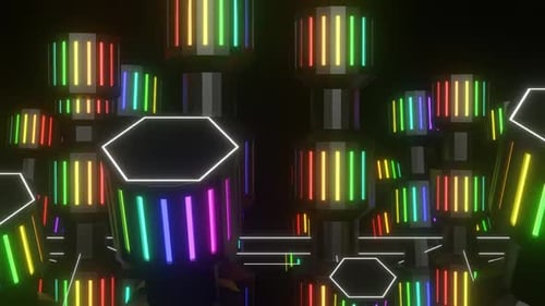 Multicolor Rotating Mechanism Background Vj Loop In HD