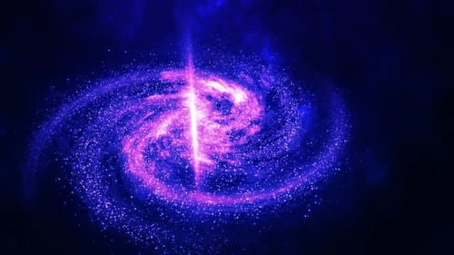 Cosmic Swirling Galaxy Particle Light Animation