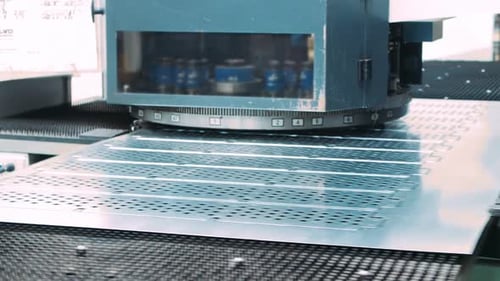 Metal Punching Machine at Work