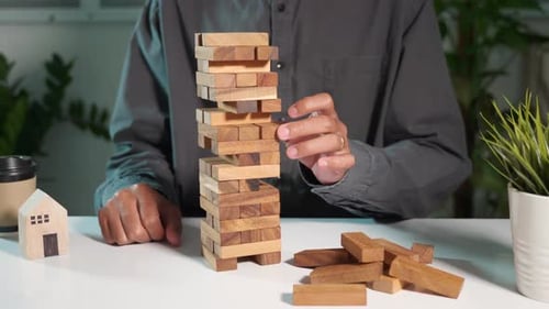 Business Handplaying Tower Holzblock-Spiel