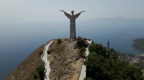 Aerial view of Maratea, Potenza, Basilicata, Italy.