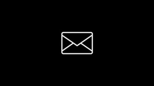 Synergy Collection: Animation of an envelope in center over a black background