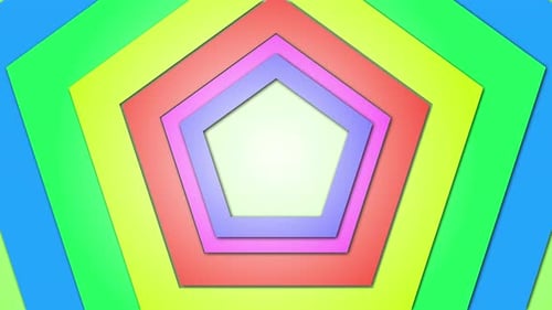 Abstrakte Polygongeometrie, Form, Schleife, Animationshintergrund, Polygongeometrie, Form, Schleifenanimation, Zurück