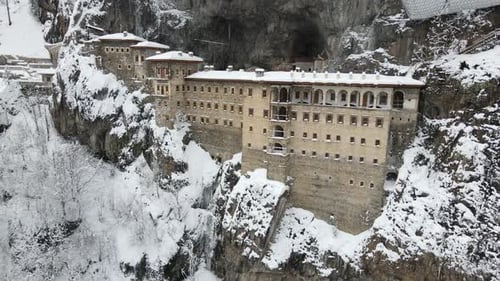 Aerial View of Sumela Monastery Trabzon Turkey
