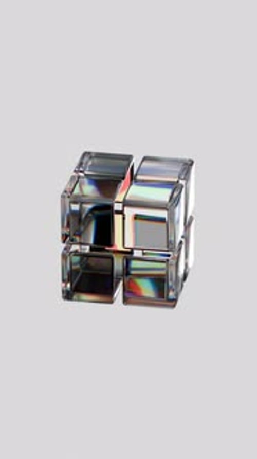 Abstract Background Glass Shapes with Refractions