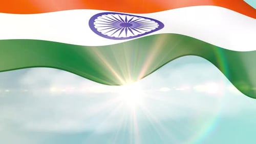 Fond de boucle de lumière solaire de la Journée de l'Inde