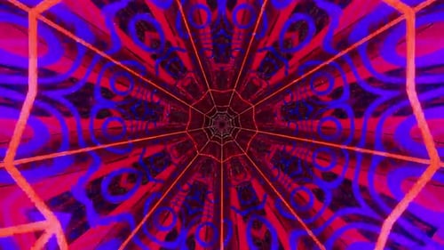 Lebendiges lila rotes Kaleidoskopmuster