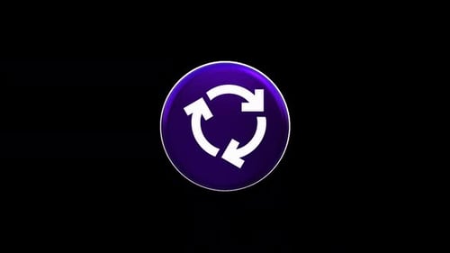 Animated 3D Recycling Symbol Icon Loop