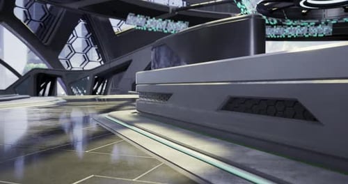 Futuristic Sci-Fi Technology Background Virtual Studio Animation