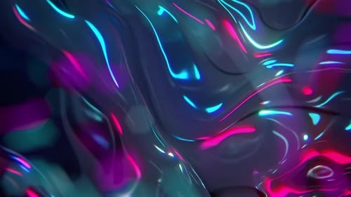 Liquid Black Chrome Loop – Futuristic 4K Synthwave Ambient Visual Background
