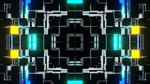 Multicolor Square Strobe Background Vj Loop In HD