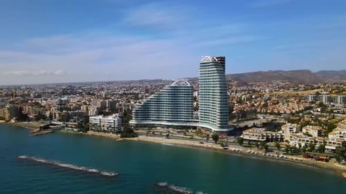 Aerial view of Limassol on a clear day in Cyprus