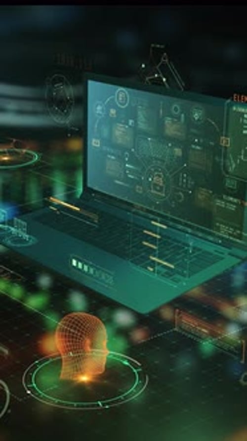 Análisis de datos holográficos y proyecciones con tablas, gráficos y modelos 3D