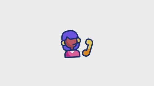 Call Center Animated Icon V2