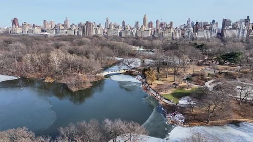 Central Park At Manhattan In New York United States.