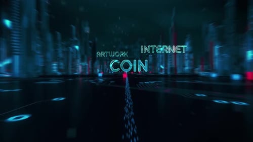 Futuristic Neon Technology Text Reveal Opener