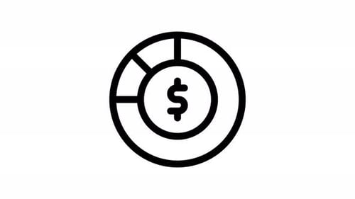 Animated Dollar Pie Chart Icon