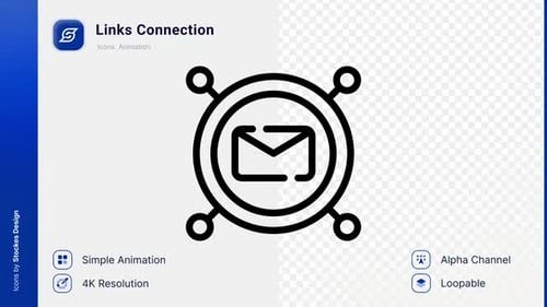 Icône de connexion Animation Links