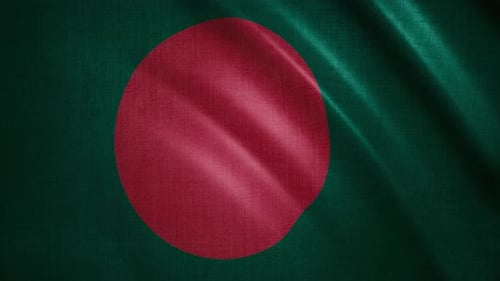 Waving Flag of Bangladesh Seamless Loop Background