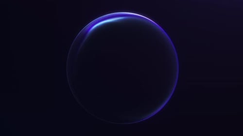 Abstract Glowing Circle Fluid Animation Background