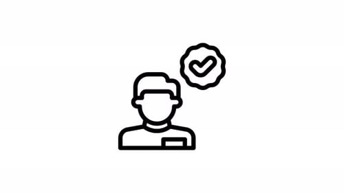 verified line icon animation
