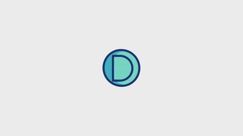 Clean Flat Design Letter D Logo Reveal