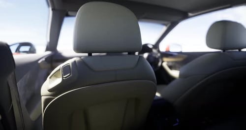 Interior View of a Modern Car Showcasing Sleek Design and Comfortable Seats