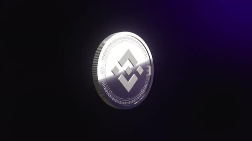 Modern 3D Digital Coin Rotation and Logo Reveal