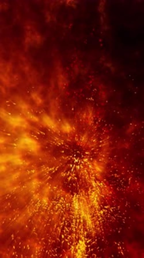 Burning Fiery Sparks Particle Overlay Vertical Background