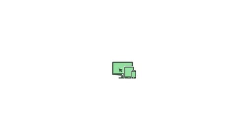 Animationsvideo für Symbole im responsiven Design von Geräten