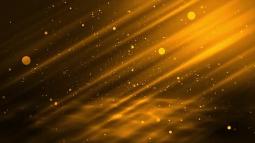 Golden Shimmering Particles and Light Rays Background Loop