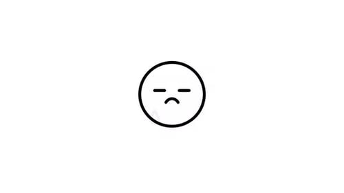 Flat Design Animated Crying Face Emoji Icon