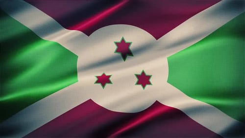 Waving Burundi Flag Seamless Loop Animation