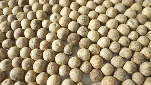 Explore the intricate world of white peppercorns up close in this macro video.