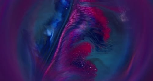 Abstract Swirling Colors with Glitter