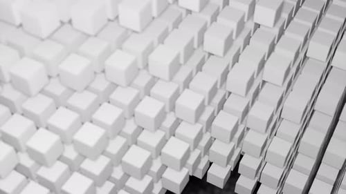 Geometric Cube Movement Digital Abstract Animation