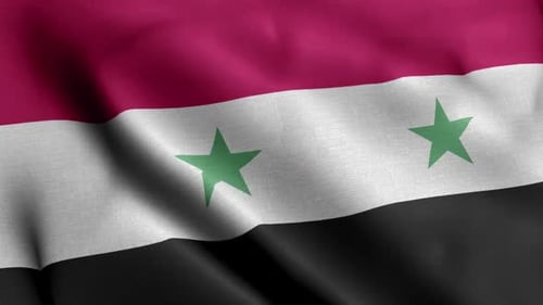 Syria Flag сlose Up