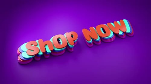 Shop Now, Text Animation