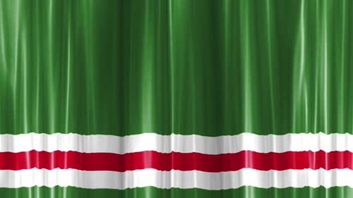 Green White Red Striped Flag Waving Animated Background
