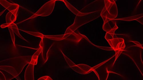 New Red Color Wave Animated On Black Background