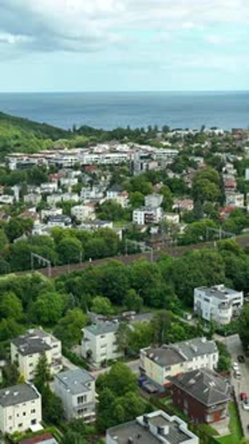 Vue aérienne de Gdynia Orłowo